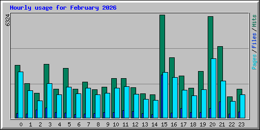 Hourly usage for February 2026