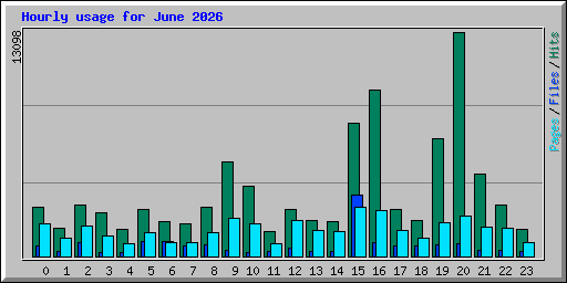 Hourly usage for June 2026