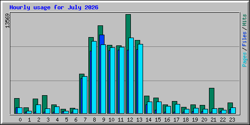 Hourly usage for July 2026
