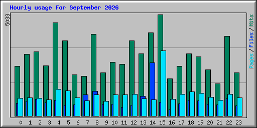 Hourly usage for September 2026